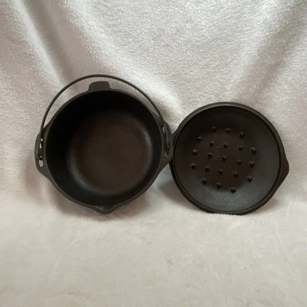 Vintage Cast‎ Iron Lodge 2qt sauce pan HTF recently seasoned